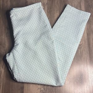 J. McLaughlin Blue and Beige Patterned Trousers